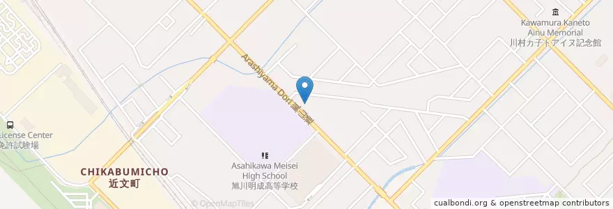 Mapa de ubicacion de Sky Rental en Япония, Хоккайдо, Округ Камикава, 旭川市.
