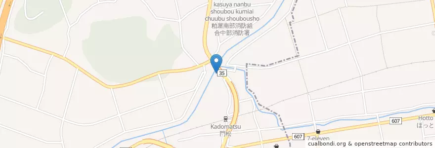 Mapa de ubicacion de うなぎの柳川屋 en Jepun, 福岡県, 糟屋郡, 粕屋町.