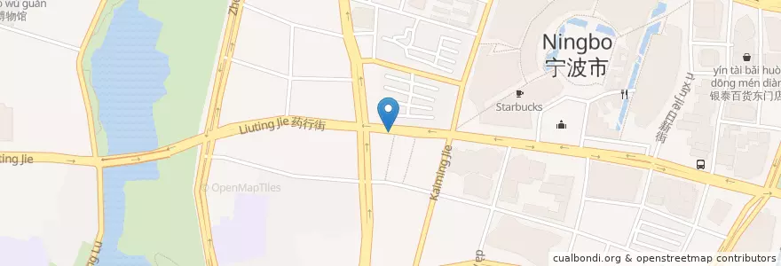 Mapa de ubicacion de E Cafe en Çin, Zhejiang, Ningbo, 海曙区.