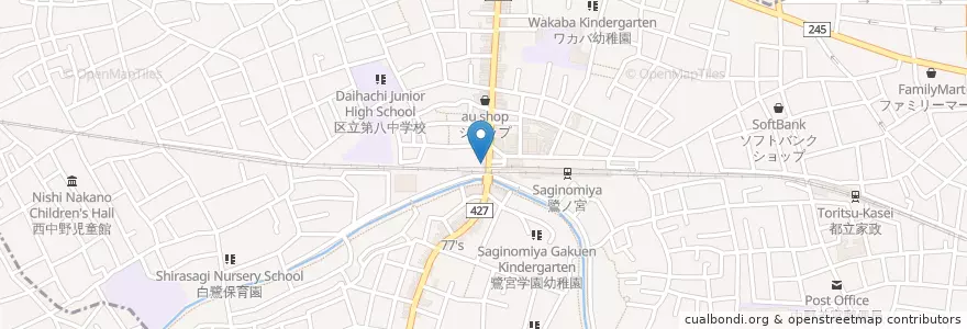 Mapa de ubicacion de 野方警察署鷺宮駅前交番 en Japan, Tokio, 中野区.