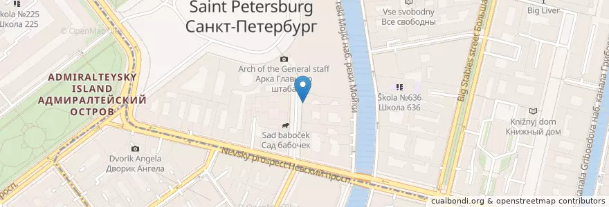 Mapa de ubicacion de Холст Масло en Russia, Northwestern Federal District, Leningrad Oblast, Saint Petersburg, Центральный Район, Palace District.