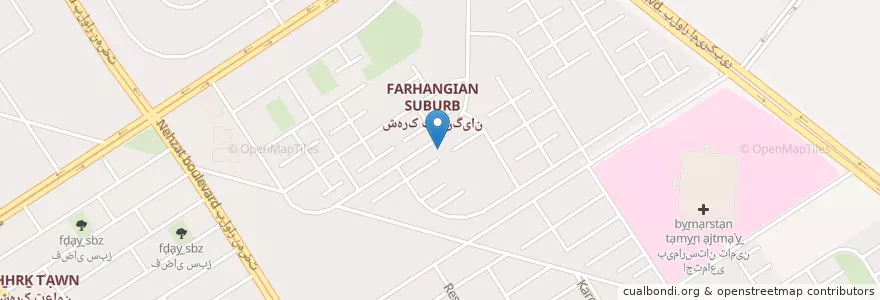 Mapa de ubicacion de سمنان en Iran, استان سمنان, شهرستان سمنان, بخش مرکزی, حومه, سمنان.
