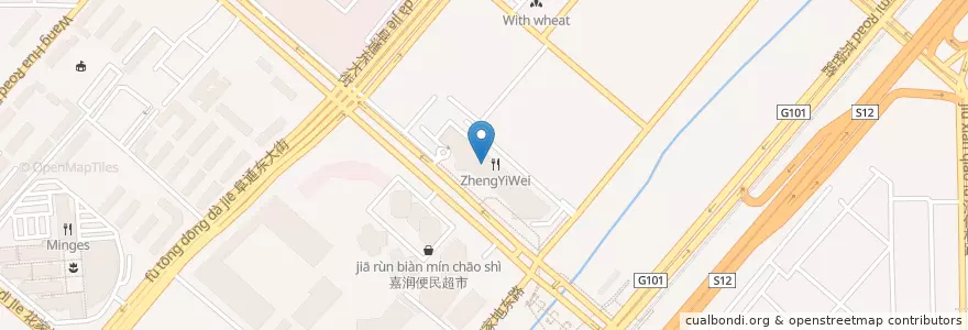 Mapa de ubicacion de Ajisen en Çin, Pekin, Hebei, 朝阳区 / Chaoyang.