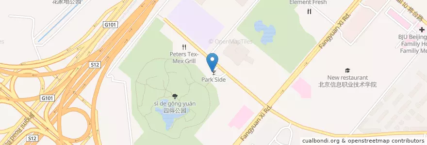 Mapa de ubicacion de Park Side en China, Pequim, Hebei, 朝阳区 / Chaoyang.