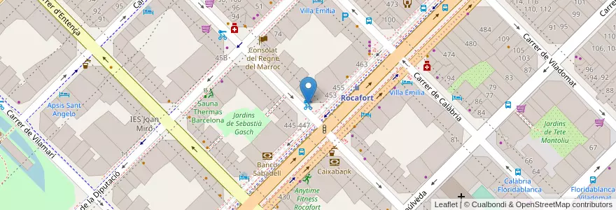 Mapa de ubicacion de 82 - Rocafort 72 en 스페인, Catalunya, Barcelona, Barcelonès, 바르셀로나.