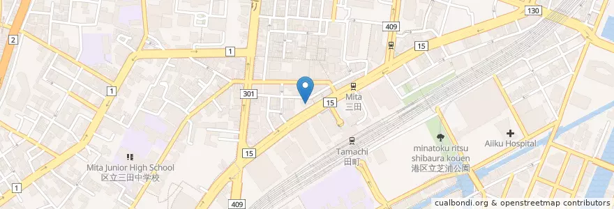 Mapa de ubicacion de 四天王 en Япония, Токио, Минато.