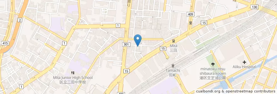Mapa de ubicacion de モダン食堂 東京厨房 en Japonya, 東京都, 港区.