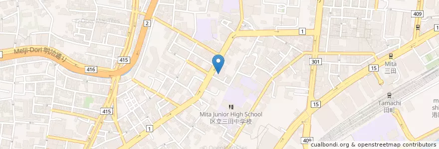 Mapa de ubicacion de テンプル大学 日本キャンパス en Japan, Tokyo, Minato.