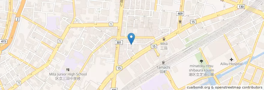 Mapa de ubicacion de ふうりん en Japan, 東京都, 港区.