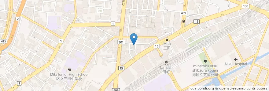 Mapa de ubicacion de 品香亭 en Japon, Tokyo, 港区.