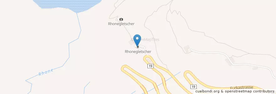Mapa de ubicacion de Rhonegletscher en Svizzera, Vallese, Goms, Obergoms.