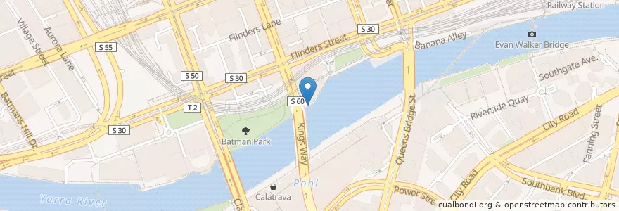 Mapa de ubicacion de Melbourne Aquarium en Australien, Victoria, City Of Melbourne.