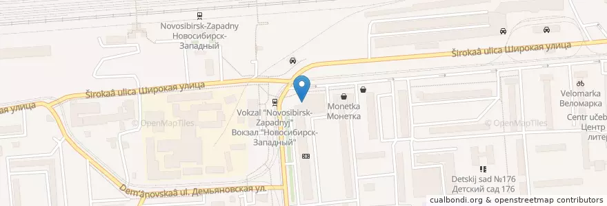 Mapa de ubicacion de Белая аптека en Rusia, Сибирский Федеральный Округ, Wilayah Novosibirsk, Городской Округ Новосибирск.