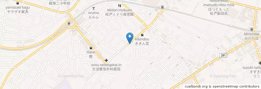 Mapa de ubicacion de そば処 四季浜 en Япония, Тиба, 松戸市.