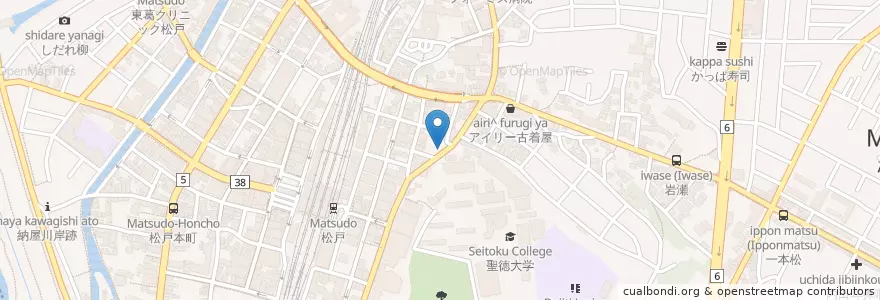 Mapa de ubicacion de UMAINA en اليابان, 千葉県, 松戸市.
