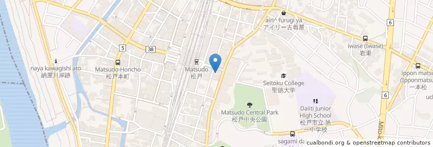 Mapa de ubicacion de 三井住友銀行 en Giappone, Prefettura Di Chiba, 松戸市.