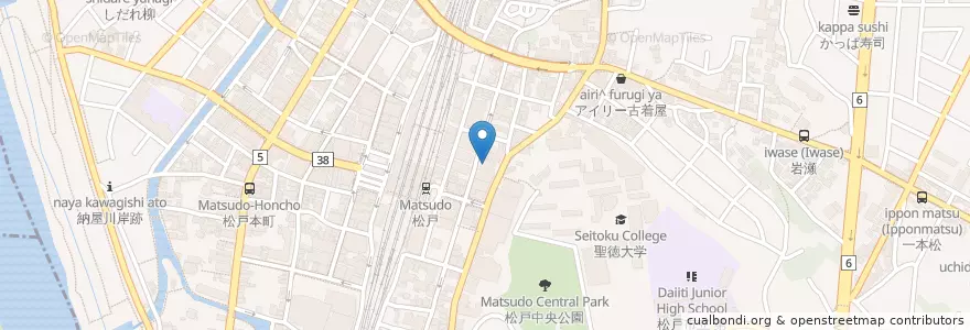 Mapa de ubicacion de ユーエス ファーマシー en 日本, 千葉県, 松戸市.