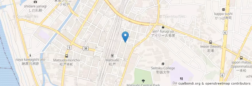 Mapa de ubicacion de オリックスレンタカー en 일본, 지바현, 松戸市.