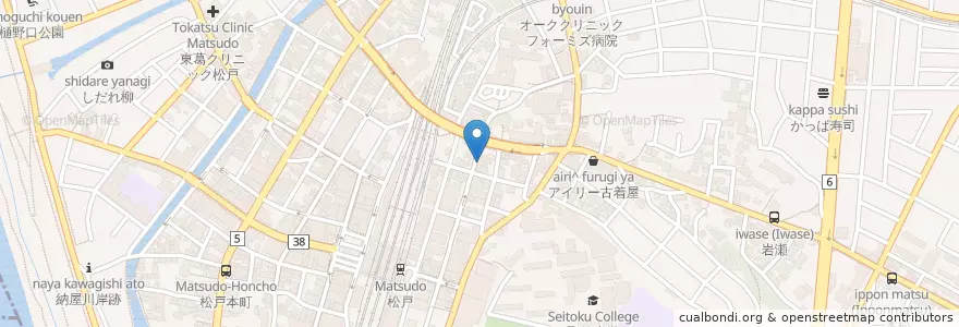 Mapa de ubicacion de 焼きCIAO en Япония, Тиба, 松戸市.