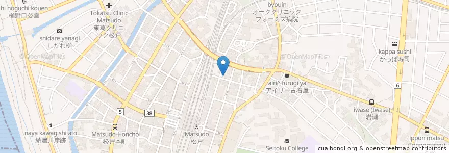 Mapa de ubicacion de ニッポンレンタカー en 日本, 千葉県, 松戸市.