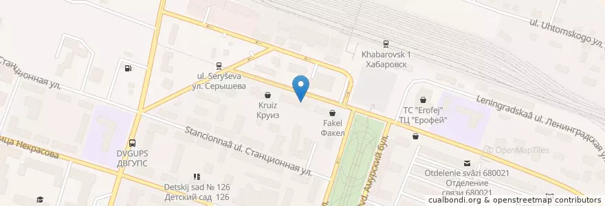 Mapa de ubicacion de Транзит en 俄罗斯/俄羅斯, 远东联邦管区, 哈巴罗夫斯克边疆区, 伯力市.