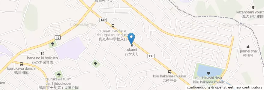 Mapa de ubicacion de おかえり en Japan, Tokio, 町田市.