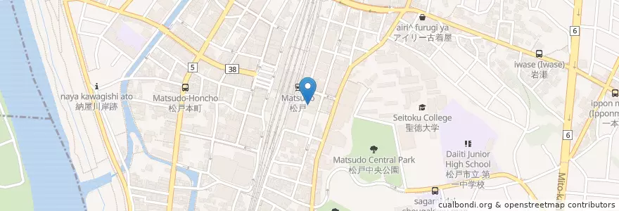 Mapa de ubicacion de はなの舞 en 일본, 지바현, 松戸市.
