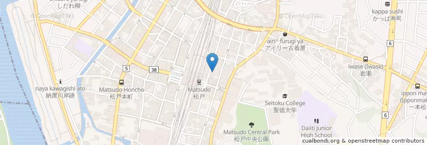 Mapa de ubicacion de 日本海庄屋 en Japonya, 千葉県, 松戸市.