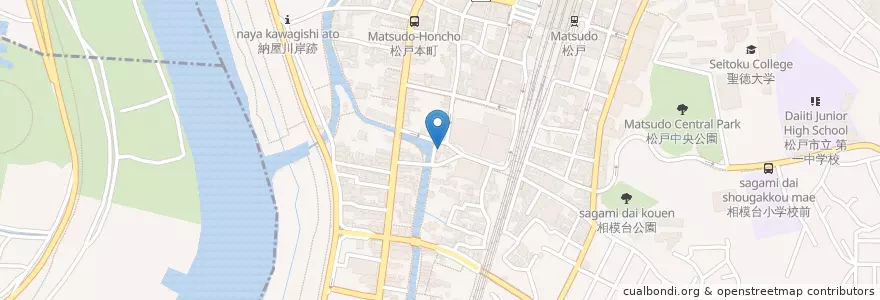 Mapa de ubicacion de 中山子どもクリニック en Japonya, 千葉県, 松戸市.