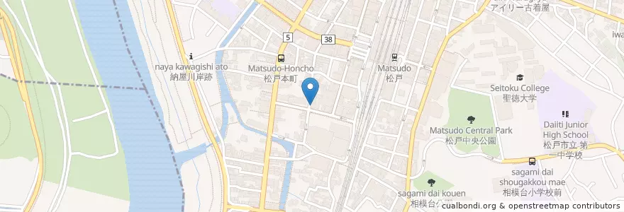Mapa de ubicacion de Jazzの店コルコバード en Giappone, Prefettura Di Chiba, 松戸市.