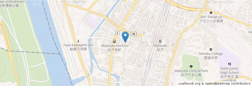 Mapa de ubicacion de 平野医院 en 日本, 千葉県, 松戸市.