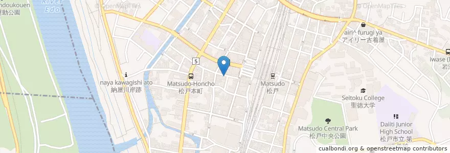 Mapa de ubicacion de 鮨 治平 en Japonya, 千葉県, 松戸市.