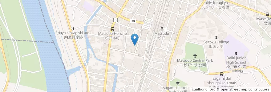 Mapa de ubicacion de ドラッグ セガミ en ژاپن, 千葉県, 松戸市.