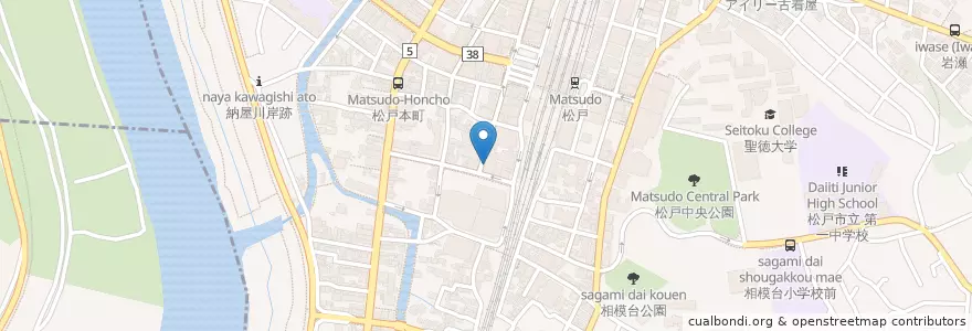 Mapa de ubicacion de ドトールコーヒーショップ en 일본, 지바현, 松戸市.