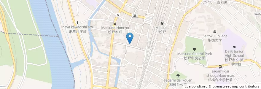 Mapa de ubicacion de 鉄板焼き旬 (Shun) en ژاپن, 千葉県, 松戸市.