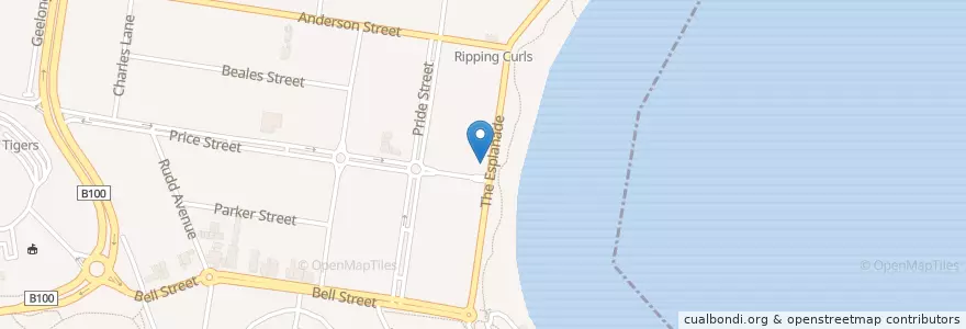 Mapa de ubicacion de Scorched en Avustralya, Victoria, Surf Coast Shire.
