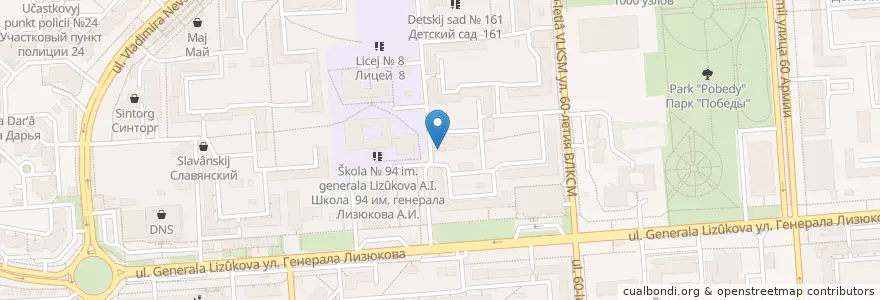 Mapa de ubicacion de У Бильбо en Russia, Distretto Federale Centrale, Oblast' Di Voronež, Городской Округ Воронеж.