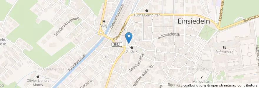 Mapa de ubicacion de Radabstellplatz en 瑞士, Schwyz, Einsiedeln, Einsiedeln.