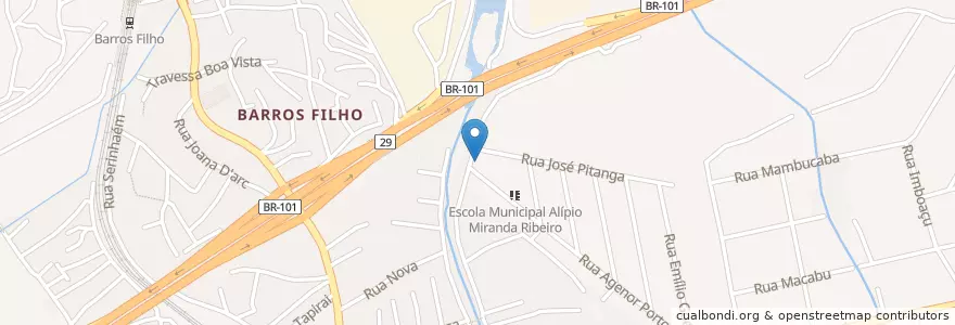 Mapa de ubicacion de Escola Municipal Firmino Costa en البَرَازِيل, المنطقة الجنوبية الشرقية, ريو دي جانيرو, Região Geográfica Imediata Do Rio De Janeiro, Região Metropolitana Do Rio De Janeiro, Região Geográfica Intermediária Do Rio De Janeiro, ريو دي جانيرو.