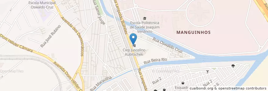 Mapa de ubicacion de Ciep Juscelino Kubitschek en ブラジル, 南東部地域, リオ デ ジャネイロ, Região Metropolitana Do Rio De Janeiro, Região Geográfica Imediata Do Rio De Janeiro, Região Geográfica Intermediária Do Rio De Janeiro, リオデジャネイロ.