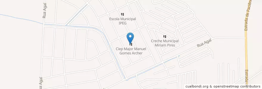 Mapa de ubicacion de Ciep Major Manuel Gomes Archer en 巴西, 东南部, 里約熱內盧, Região Geográfica Imediata Do Rio De Janeiro, Região Metropolitana Do Rio De Janeiro, Região Geográfica Intermediária Do Rio De Janeiro, 里约热内卢.