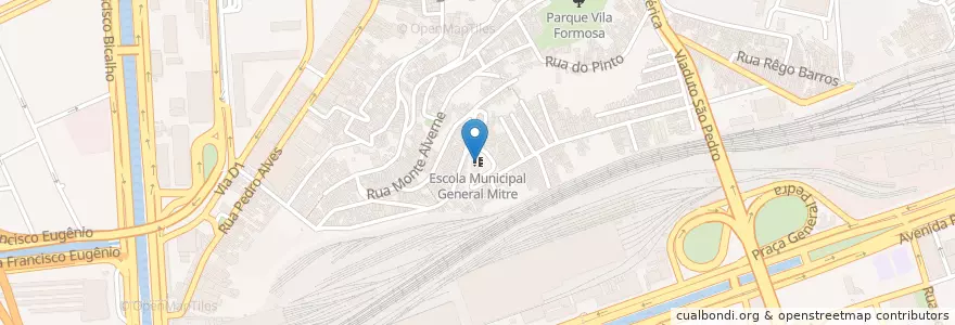 Mapa de ubicacion de Escola Municipal General Mitre en Brazilië, Regio Zuidoost, Rio De Janeiro, Região Geográfica Imediata Do Rio De Janeiro, Região Metropolitana Do Rio De Janeiro, Região Geográfica Intermediária Do Rio De Janeiro, Rio De Janeiro.