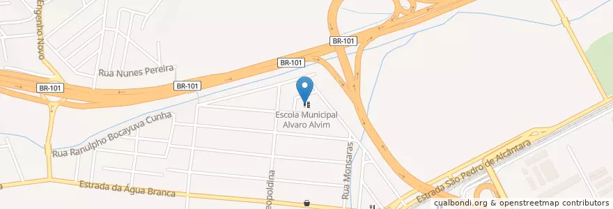 Mapa de ubicacion de Escola Municipal Alvaro Alvim en Brésil, Région Sud-Est, Rio De Janeiro, Região Metropolitana Do Rio De Janeiro, Região Geográfica Imediata Do Rio De Janeiro, Região Geográfica Intermediária Do Rio De Janeiro, Rio De Janeiro.