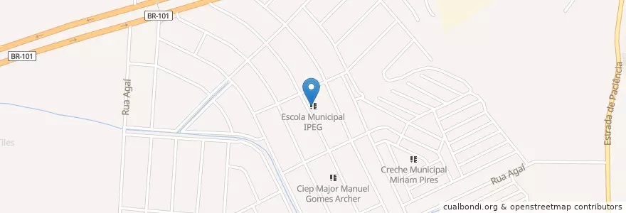 Mapa de ubicacion de Escola Municipal IPEG en Brasil, Región Sudeste, Río De Janeiro, Região Geográfica Imediata Do Rio De Janeiro, Região Metropolitana Do Rio De Janeiro, Região Geográfica Intermediária Do Rio De Janeiro, Río De Janeiro.
