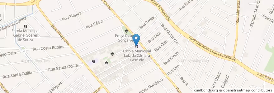 Mapa de ubicacion de Escola Municipal Luiz da Câmara Cascudo en 브라질, 남동지방, 리우데자네이루, Região Metropolitana Do Rio De Janeiro, Região Geográfica Imediata Do Rio De Janeiro, Região Geográfica Intermediária Do Rio De Janeiro, 리우데자네이루.