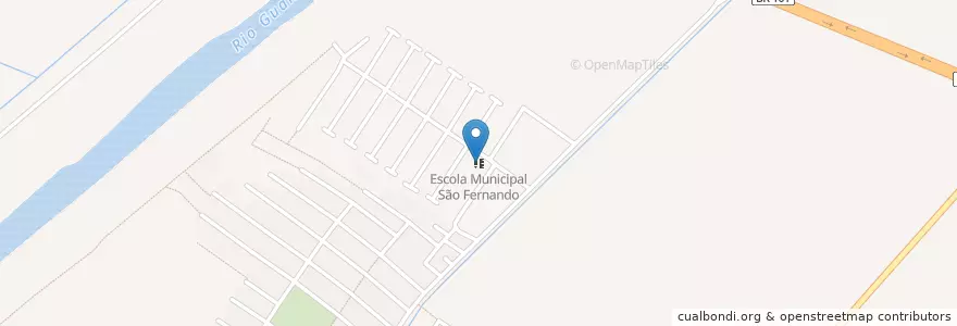 Mapa de ubicacion de Escola Municipal São Fernando en 브라질, 남동지방, 리우데자네이루, Região Geográfica Imediata Do Rio De Janeiro, Região Metropolitana Do Rio De Janeiro, Região Geográfica Intermediária Do Rio De Janeiro, 리우데자네이루.