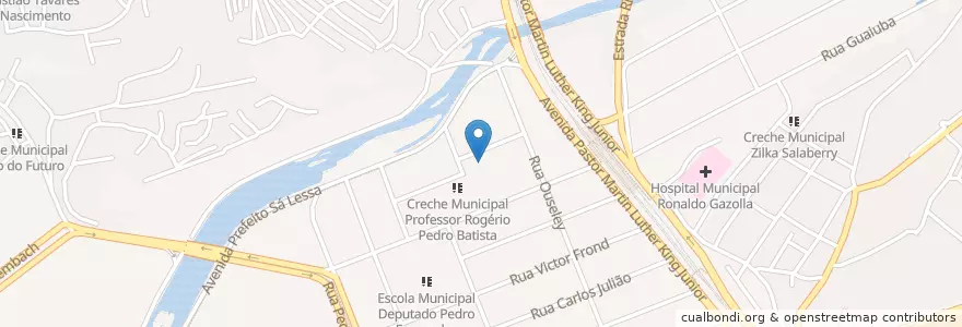 Mapa de ubicacion de Escola Municipal Erico Veríssimo en ブラジル, 南東部地域, リオ デ ジャネイロ, Região Geográfica Imediata Do Rio De Janeiro, Região Metropolitana Do Rio De Janeiro, Região Geográfica Intermediária Do Rio De Janeiro, リオデジャネイロ.