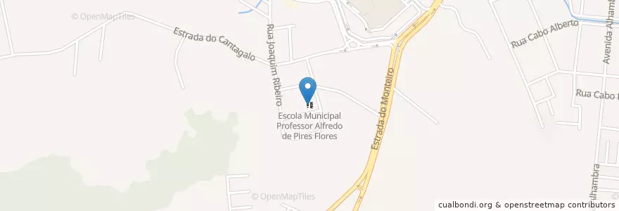Mapa de ubicacion de Escola Municipal Professor Alfredo de Pires Flores en ブラジル, 南東部地域, リオ デ ジャネイロ, Região Metropolitana Do Rio De Janeiro, Região Geográfica Imediata Do Rio De Janeiro, Região Geográfica Intermediária Do Rio De Janeiro, リオデジャネイロ.