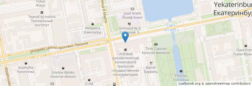 Mapa de ubicacion de Маммас en Russie, District Fédéral De L'Oural, Oblast De Sverdlovsk, Городской Округ Екатеринбург.