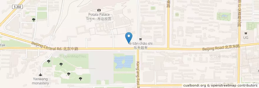 Mapa de ubicacion de 吉崩岗街道 en 中国, 西藏自治区, 拉萨市, 城关区, 吉崩岗街道.